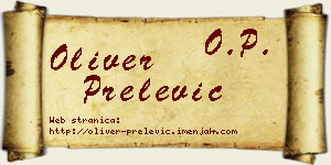 Oliver Prelević vizit kartica